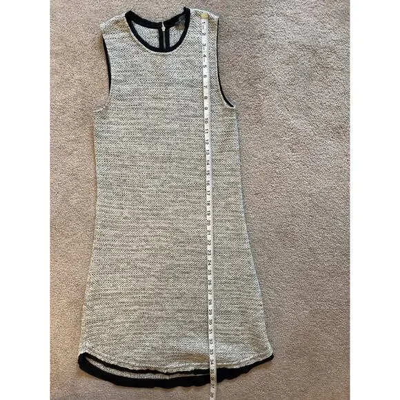 Vince Sweater Knit Sleeveless Sheath Dress Size S Gray Knee Length Academia - Picture 5 of 5
